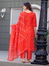 Orange Colour Cotton Blend With Print Kurti With Pant Dupatta Wholesale Price In Surat Aaradhna 2029
